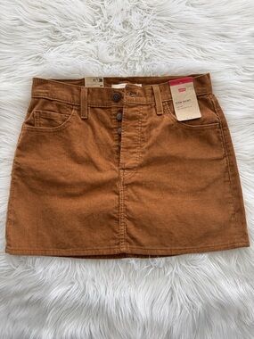 Levi's Corduroy Mini Skirt in Rust